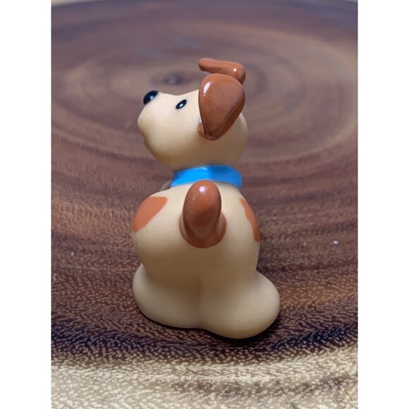 Vintage 1995 Fisher-Price Loving Family Dog Figurine Tan Brown Plastic Dollhouse - Picture 4 of 7